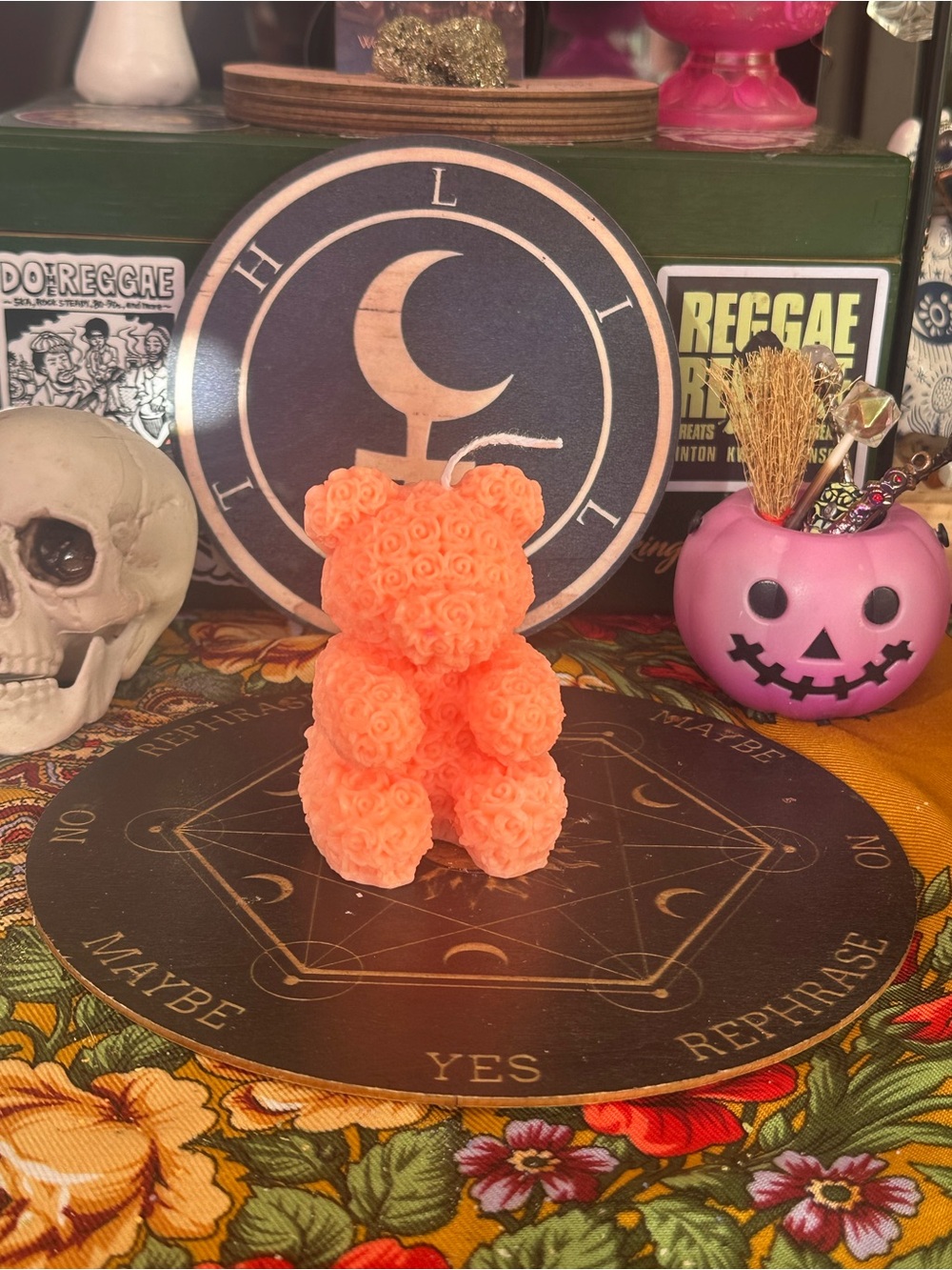 Rose Bear Candle |